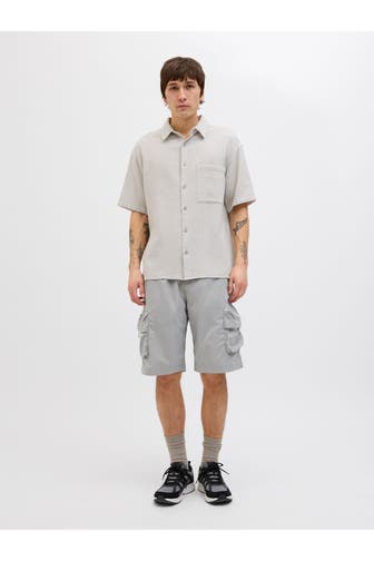 JACK & JONES Cargo-Shorts 'Jpstcole Hart Tech' hellgrau