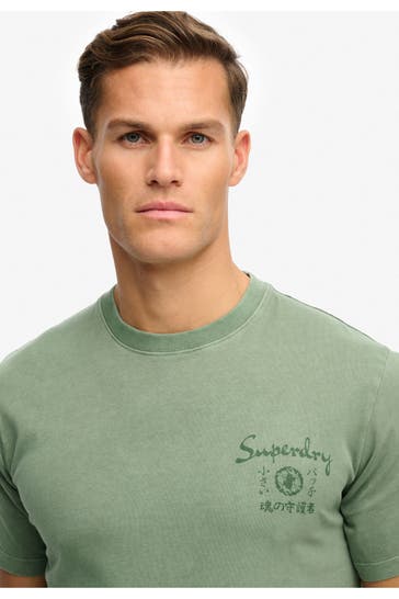SUPERDRY T-Shirt graugrün