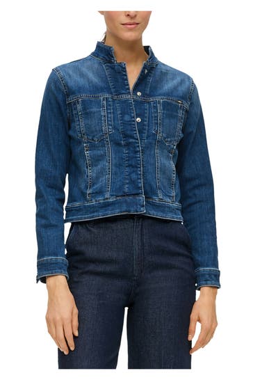 S.OLIVER BLACK LABEL Jeansjacke dunkelblau