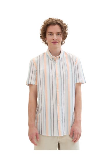 TOM TAILOR Kurzarmhemd gestreift Regular Fit