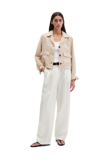 MARC O'POLO Leinen-Übergangsjacke beige