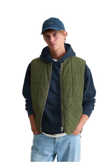 MARC O'POLO DENIM Steppweste moosgrün