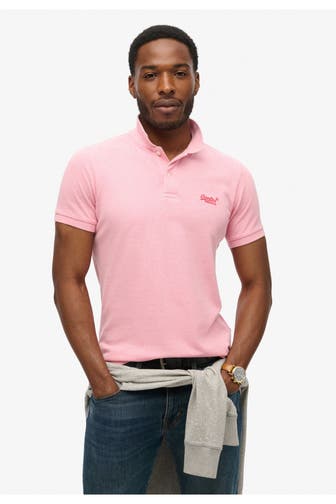 SUPERDRY Polo-Shirt 'Classic Pique' rosa