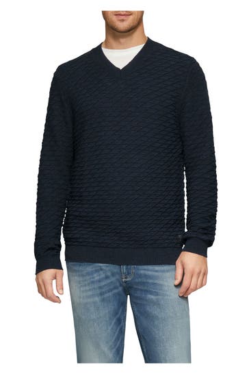 S.OLIVER Strickpullover dunkelblau