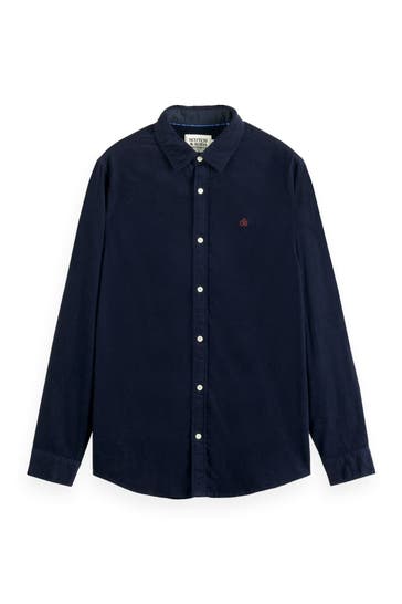 SCOTCH & SODA Cordhemd dunkelblau