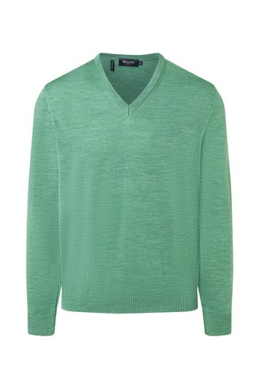 MAERZ MUENCHEN Wollpullover graugrün