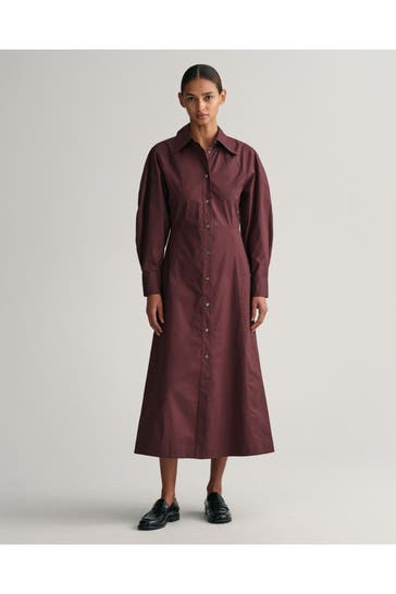 GANT Blusenkleid bordeaux