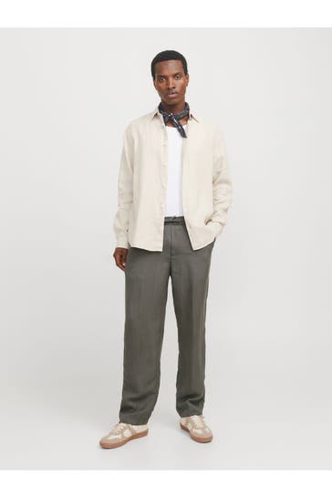 JACK & JONES Stoffhose oliv