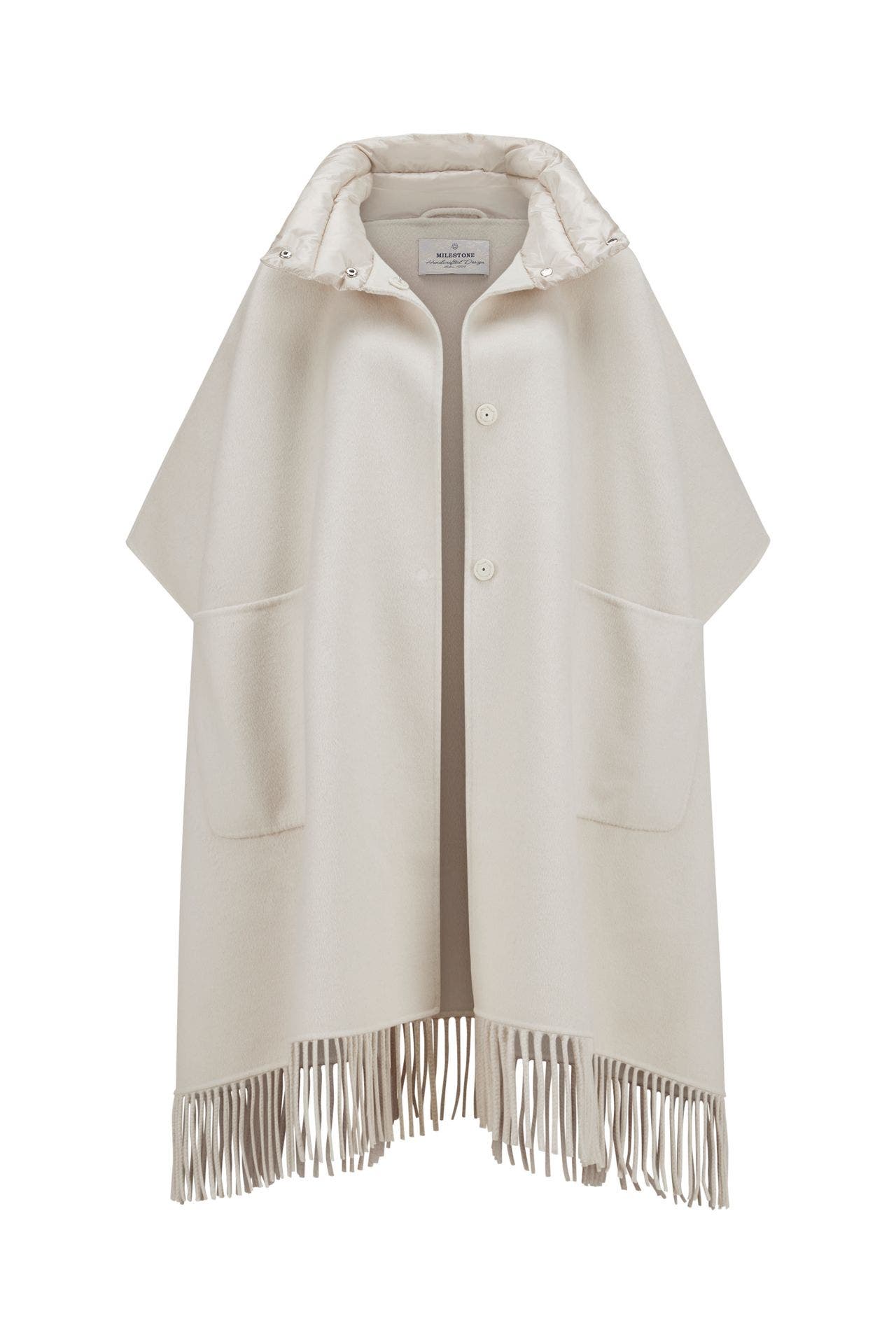 MILESTONE Wollmix-Poncho beige, Bild 1