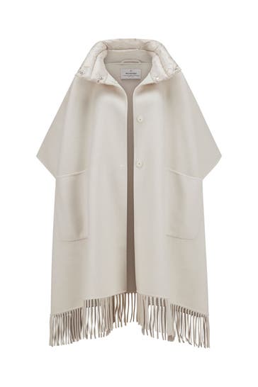MILESTONE Wollmix-Poncho beige