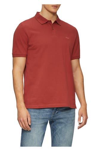 S.OLIVER Polo-Shirt ziegelrot