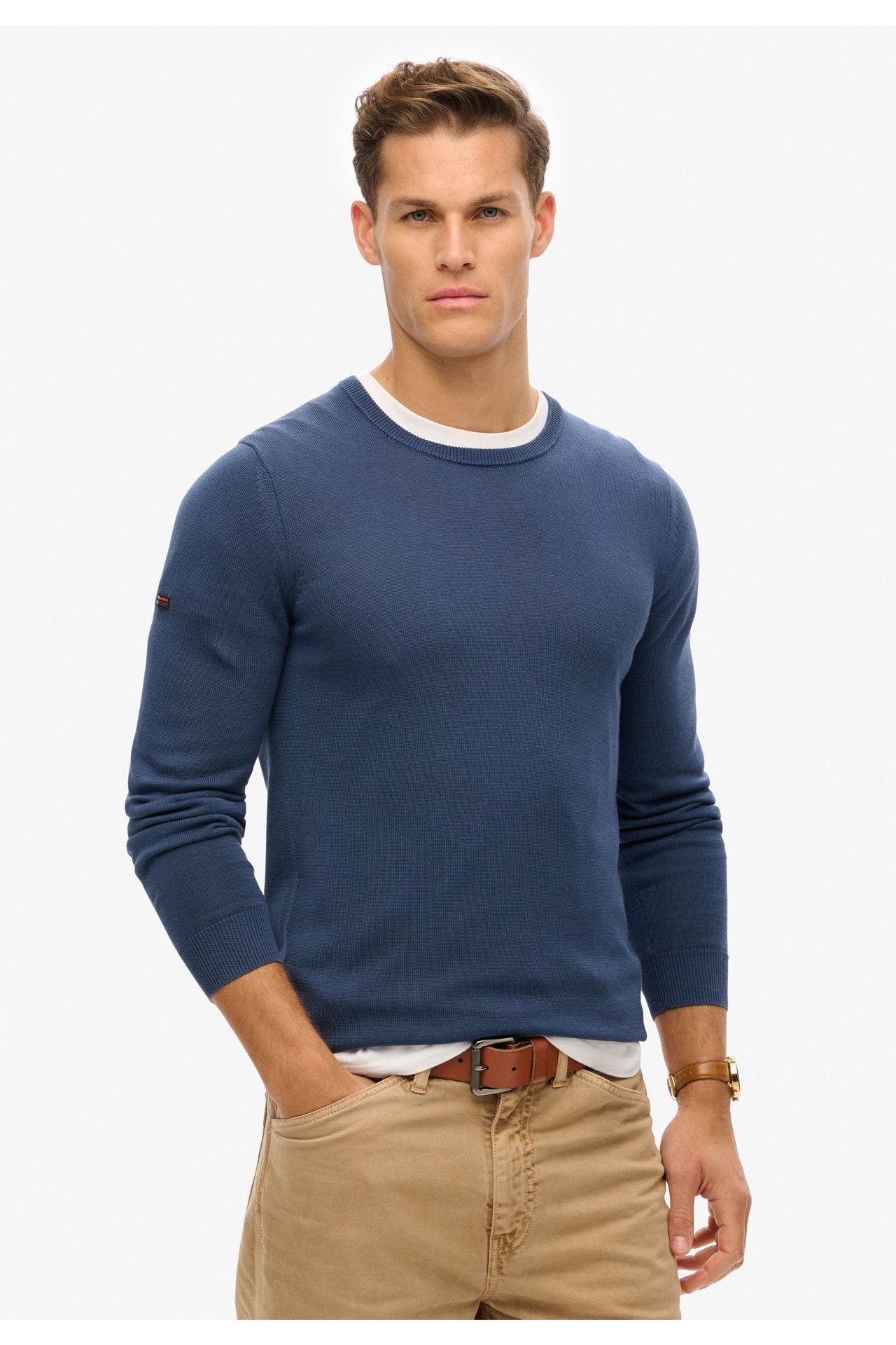 SUPERDRY Strickpullover 'Essentials' azurblau, Bild 1