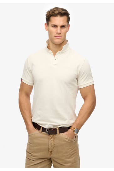 SUPERDRY Polo-Shirt 'Vintage Destroy' ecru