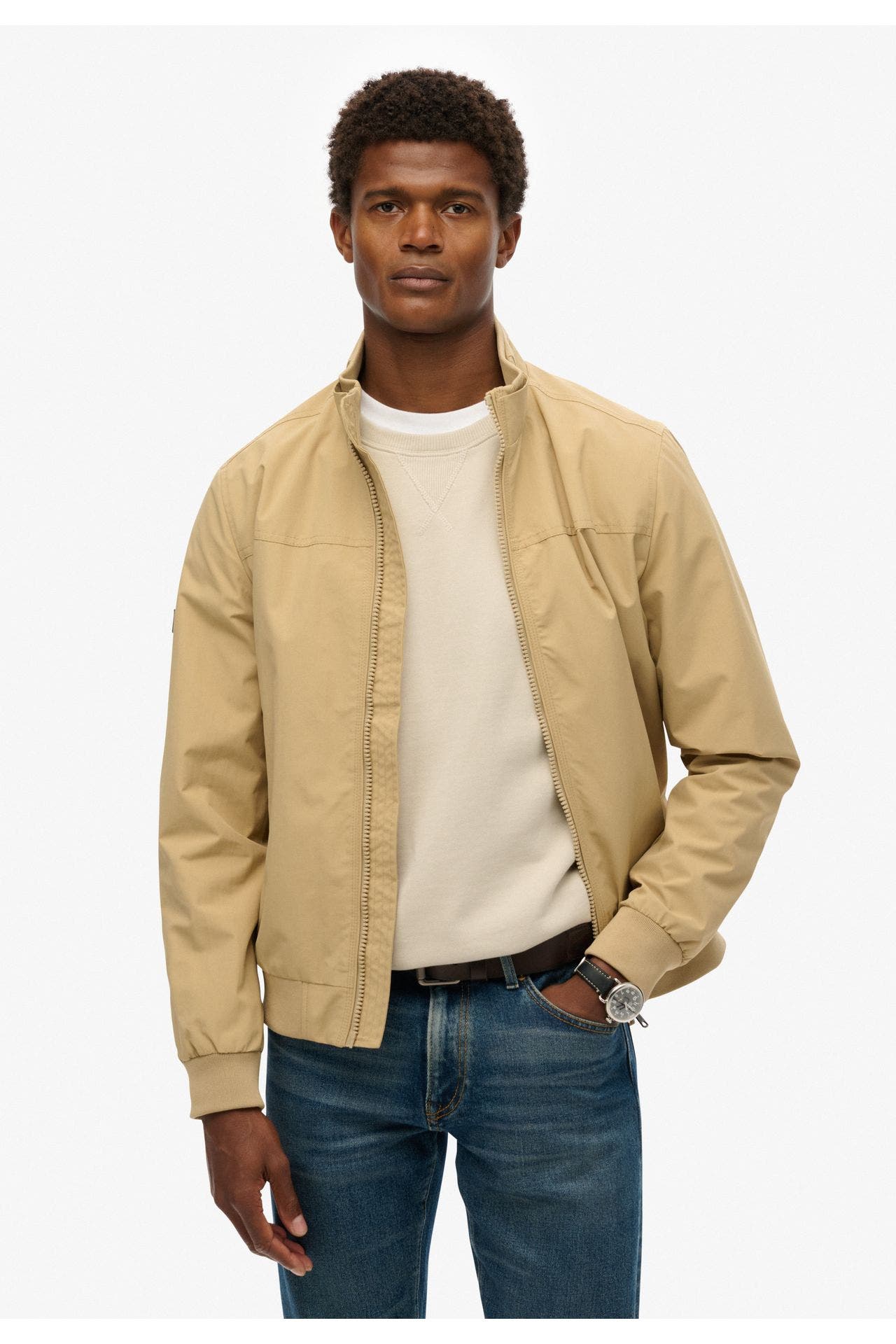 SUPERDRY Übergangsjacke 'Harrington' beige, Bild 1