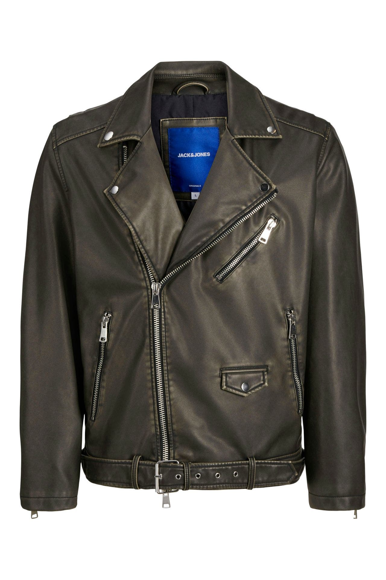 JACK & JONES Kunstlederjacke grüngrau, Bild 1