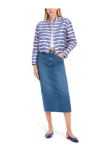 MARC CAIN Jeansrock blau