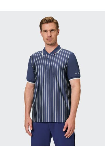 JOY SPORTSWEAR Polo-Shirt dunkelblau gestreift