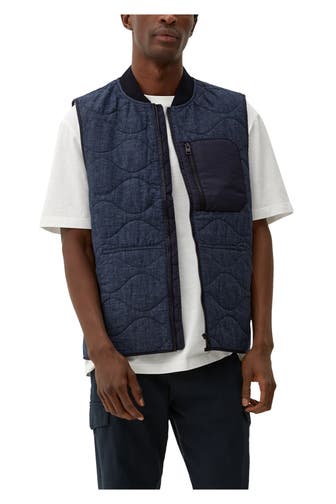 S.OLIVER Steppweste dunkelblau