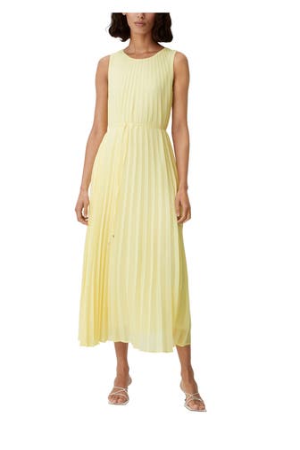 COMMA, Plisseekleid gelb