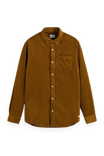 SCOTCH & SODA Cordhemd goldbraun