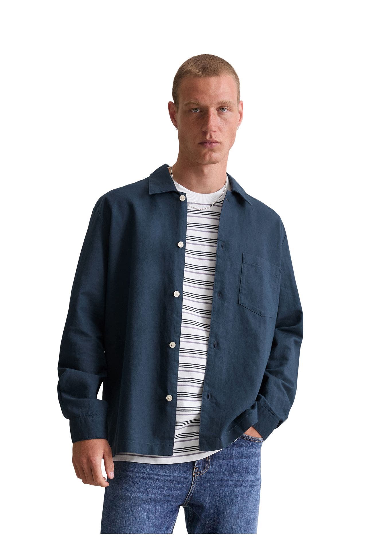 MARC O'POLO DENIM Leinenmix-Hemd Regular Fit, Bild 1
