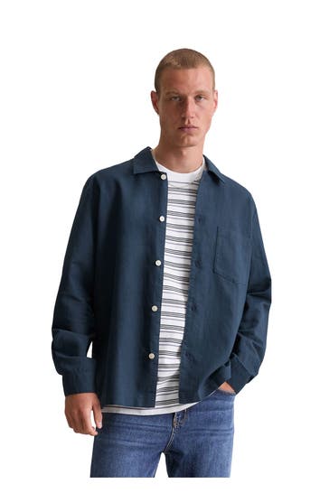 MARC O'POLO DENIM Leinenmix-Hemd Regular Fit