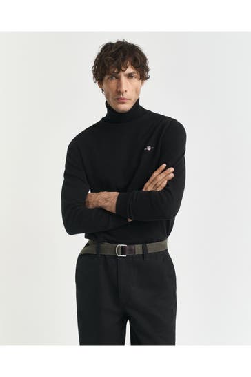 GANT Rollkragenpullover schwarz