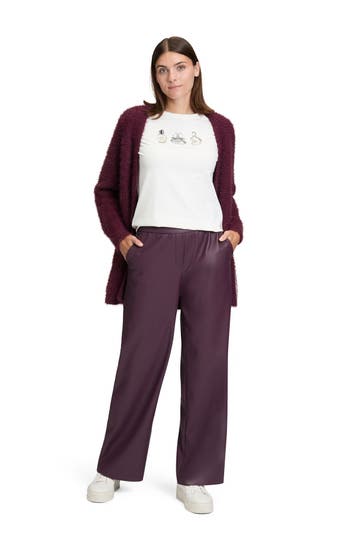 BETTY & CO Kunstlederhose bordeaux