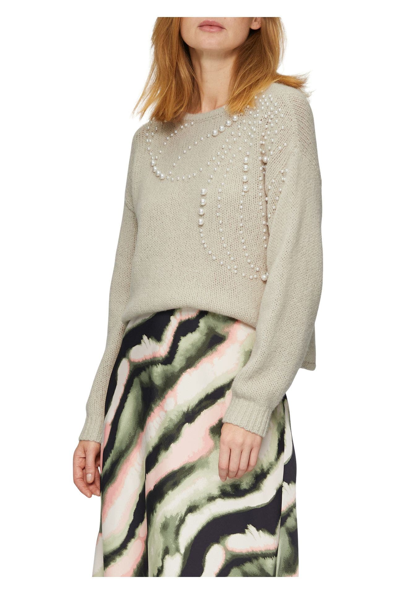 S.OLIVER BLACK LABEL Wollmix-Strickpullover creme, Bild 1