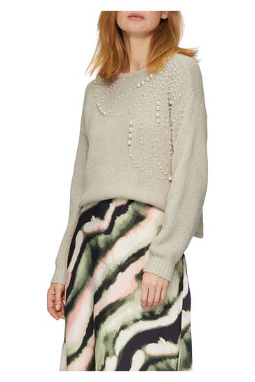 S.OLIVER BLACK LABEL Wollmix-Strickpullover creme