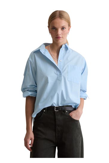 MARC O'POLO DENIM Blusenshirt hellblau