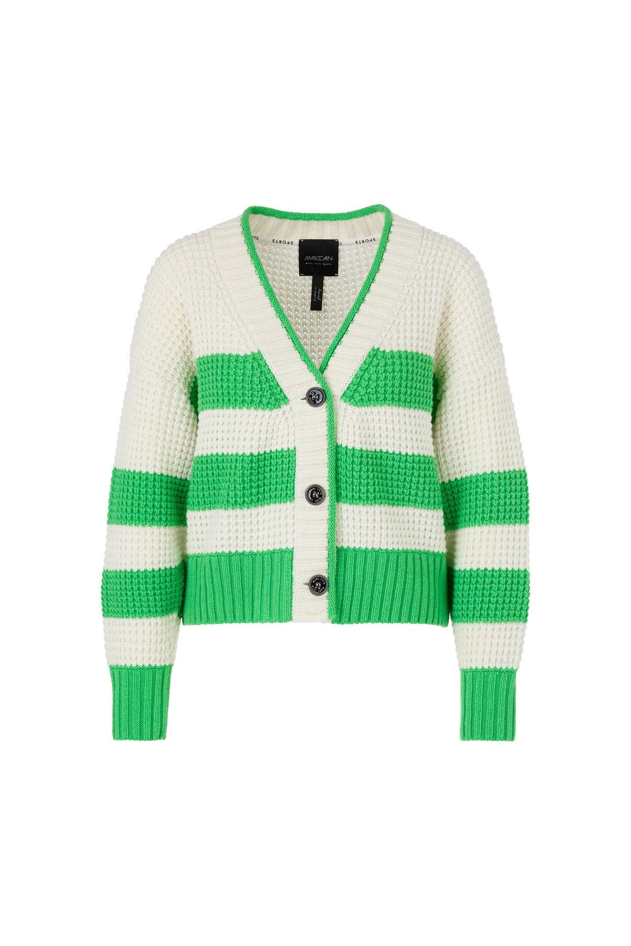 MARC CAIN Wollmix-Strickjacke gestreift, Bild 1