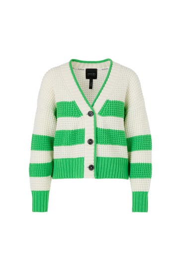 MARC CAIN Wollmix-Strickjacke gestreift