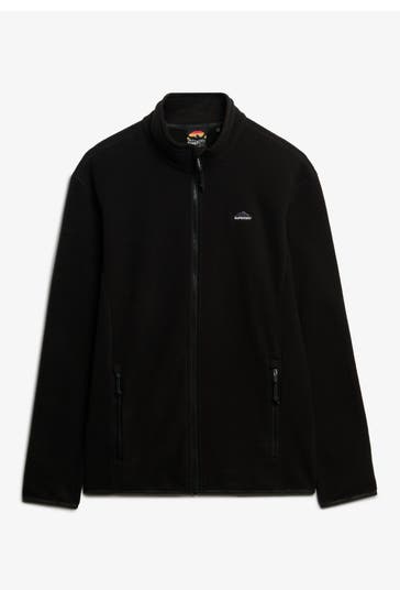 SUPERDRY Fleecejacke schwarz