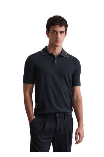 MARC O'POLO Feinstrick-Polo navy