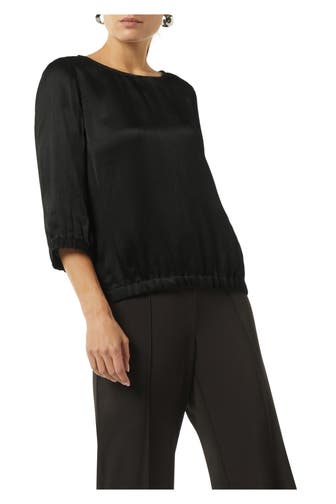 COMMA, Blusenshirt schwarz