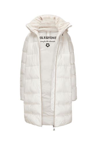 MILESTONE Light-Steppmantel 'Louise' offwhite