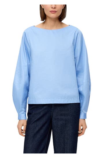 S.OLIVER BLACK LABEL Casual-Bluse hellblau