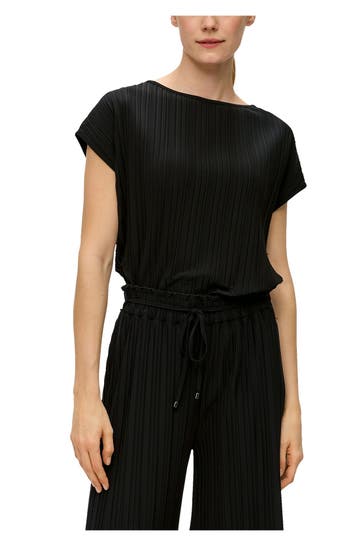 S.OLIVER BLACK LABEL Blusentop schwarz