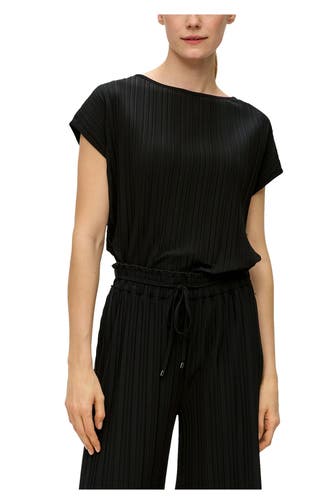 S.OLIVER BLACK LABEL Blusentop schwarz