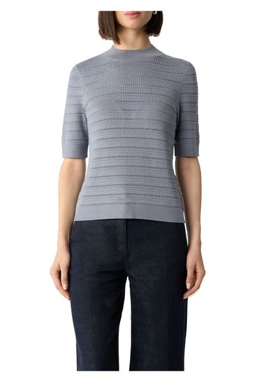 COMMA, Strickshirt graublau