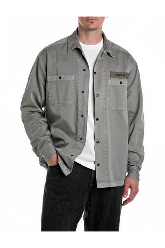 REPLAY Overshirt steingrau