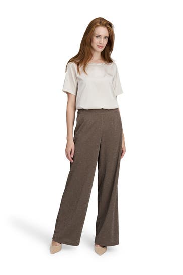 BETTY BARCLAY Stoffhose taupe gitzernd