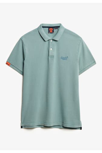 SUPERDRY Polo-Shirt 'Vintage Destroy' graublau