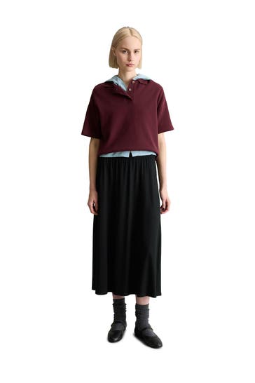 MARC O'POLO DENIM Strick-Shirt burgunder