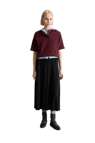 MARC O'POLO DENIM Strick-Shirt burgunder