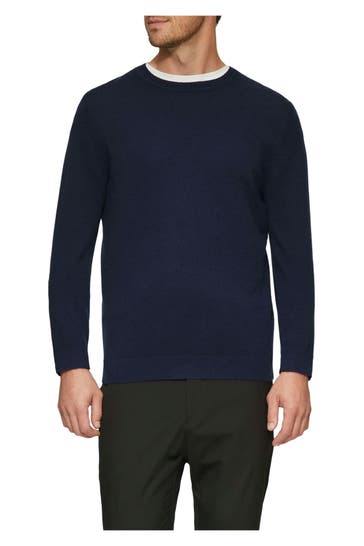 S.OLIVER BLACK LABEL Cashmere-Pullover dunkelblau