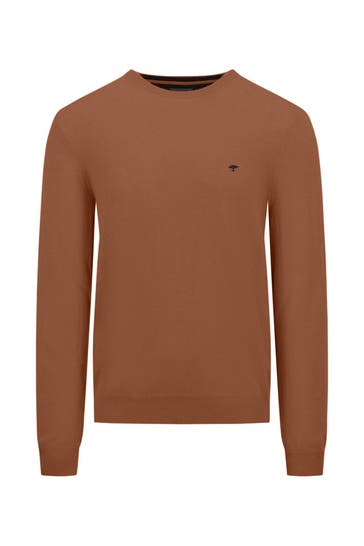 FYNCH-HATTON Wollmix-Strickpullover rotbraun