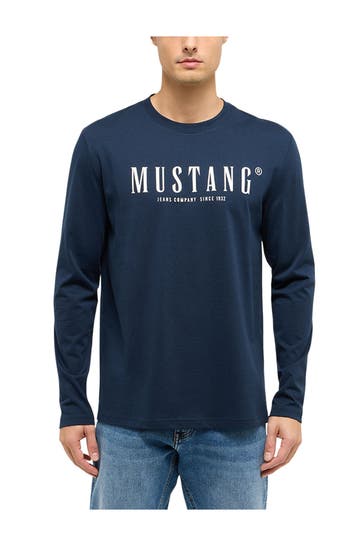 MUSTANG 'Asheville' long-sleeved top, dark blue