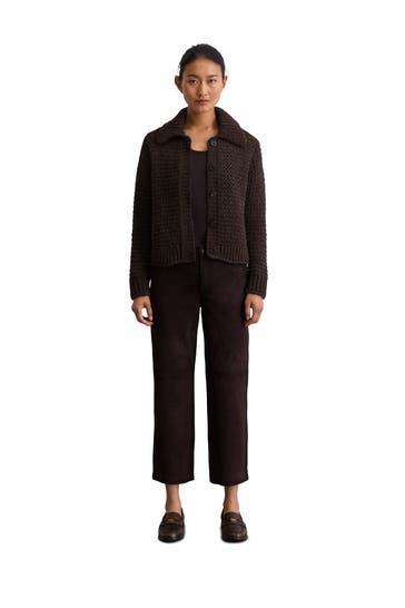MARC O'POLO Strickjacke dunkelbraun